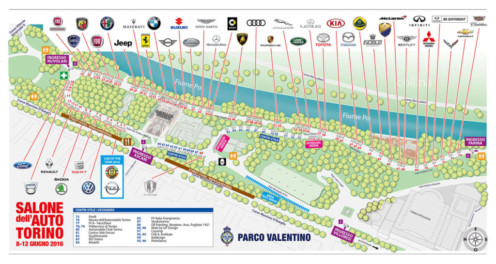 SALONE_DELL'AUTO_TORINO_PARCO_VALENTINO_2016_Mappa_ufficiale