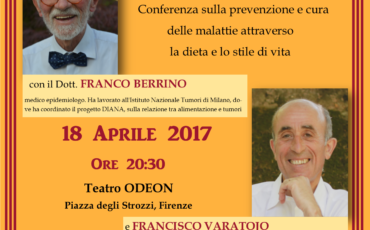 Conferenza di Berrino e Varatojo a Firenze su diete e stili di vita