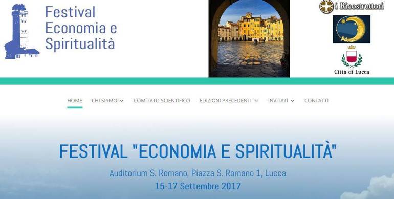 Economia e Spiritualità si incontrano a Lucca dal 15 al 17